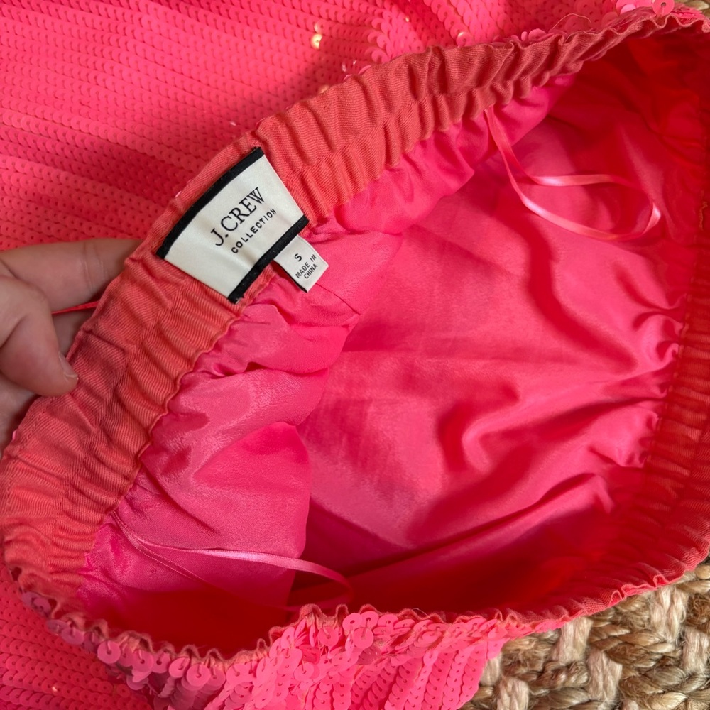 Jcrew hot pink sequin skirt - Picture 4 of 6